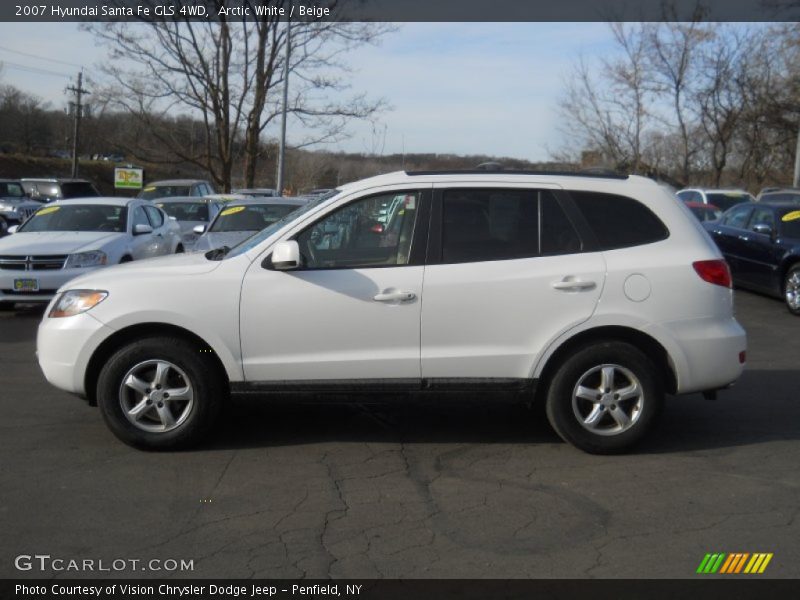 Arctic White / Beige 2007 Hyundai Santa Fe GLS 4WD