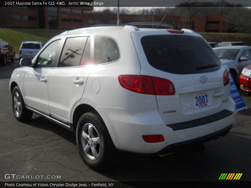 Arctic White / Beige 2007 Hyundai Santa Fe GLS 4WD