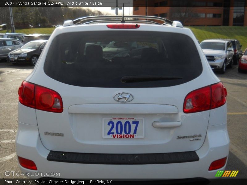 Arctic White / Beige 2007 Hyundai Santa Fe GLS 4WD
