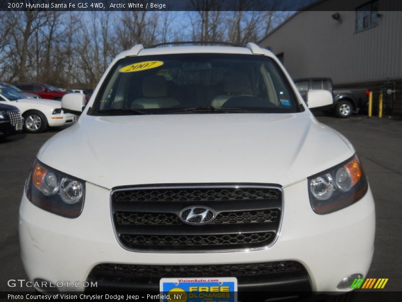 Arctic White / Beige 2007 Hyundai Santa Fe GLS 4WD