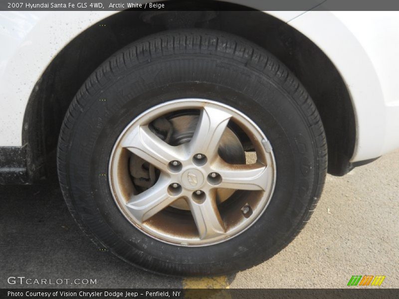 Arctic White / Beige 2007 Hyundai Santa Fe GLS 4WD