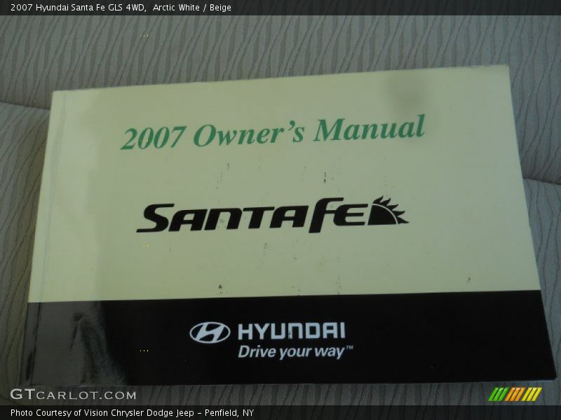 Arctic White / Beige 2007 Hyundai Santa Fe GLS 4WD
