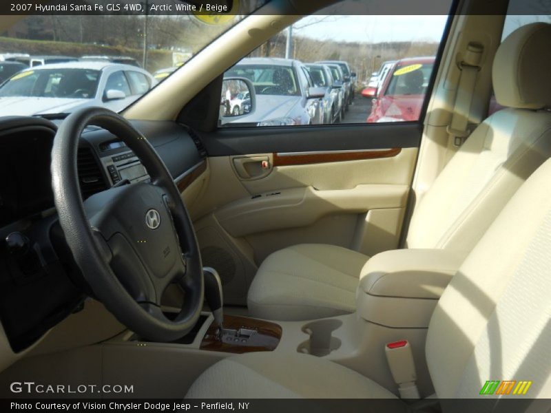 Arctic White / Beige 2007 Hyundai Santa Fe GLS 4WD