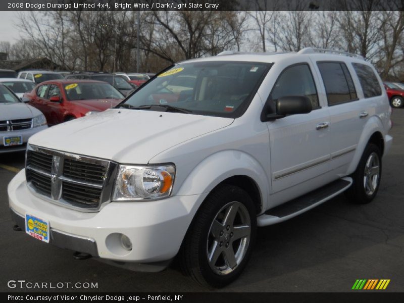 Bright White / Dark/Light Slate Gray 2008 Dodge Durango Limited 4x4