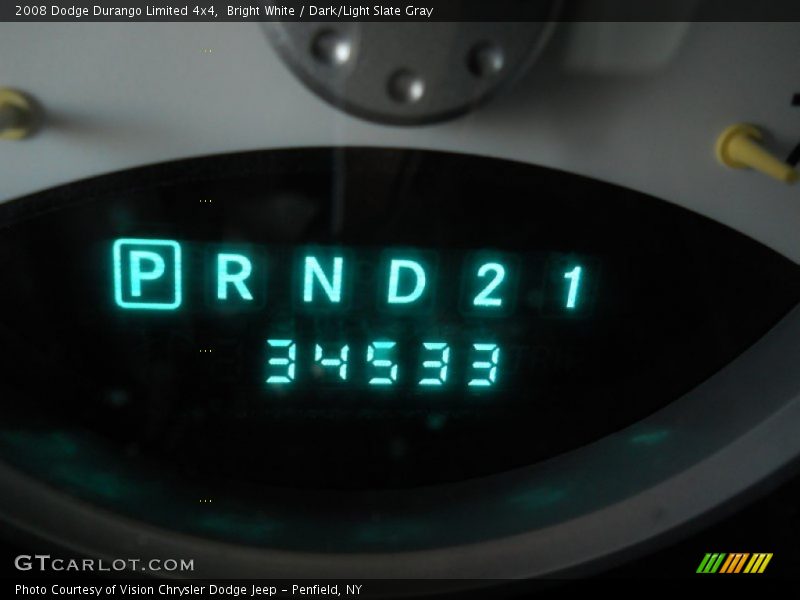 Bright White / Dark/Light Slate Gray 2008 Dodge Durango Limited 4x4