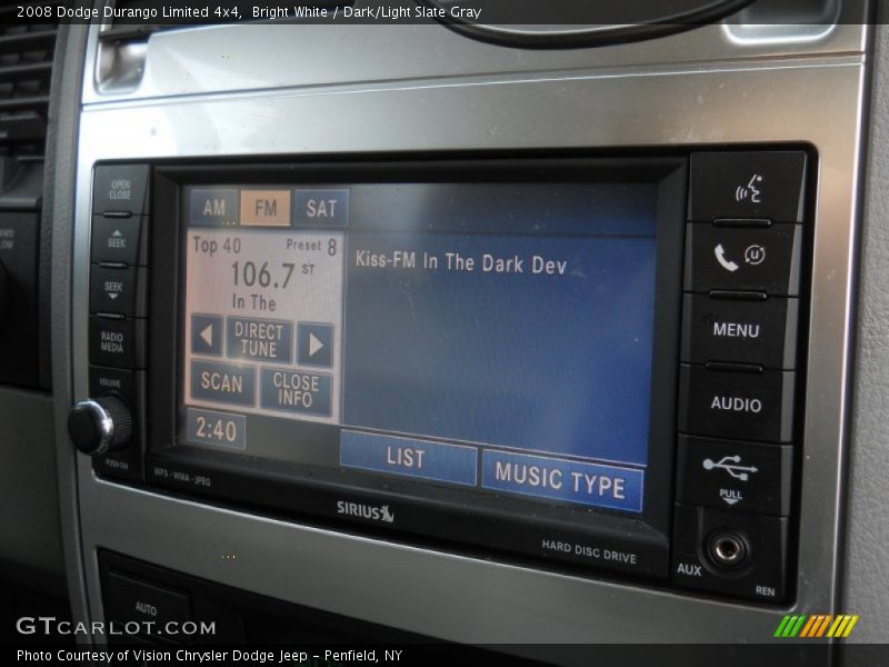 Bright White / Dark/Light Slate Gray 2008 Dodge Durango Limited 4x4