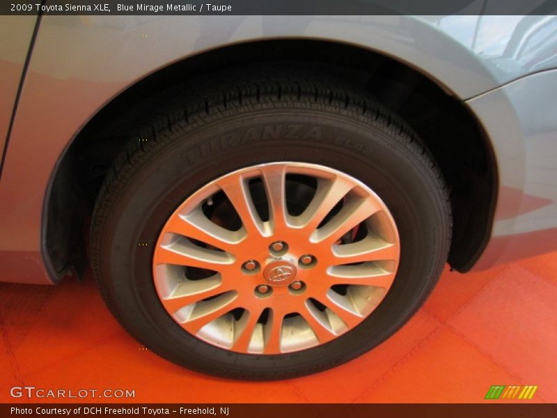 Blue Mirage Metallic / Taupe 2009 Toyota Sienna XLE