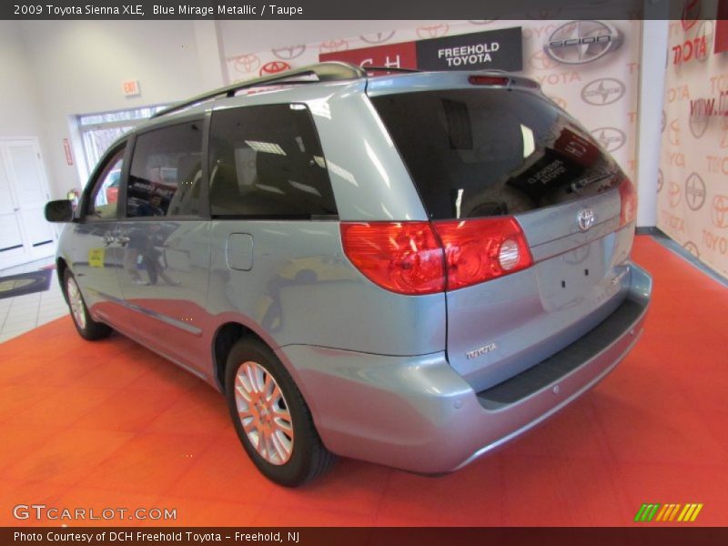 Blue Mirage Metallic / Taupe 2009 Toyota Sienna XLE