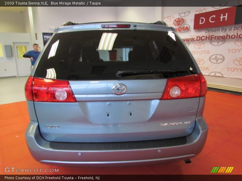 Blue Mirage Metallic / Taupe 2009 Toyota Sienna XLE