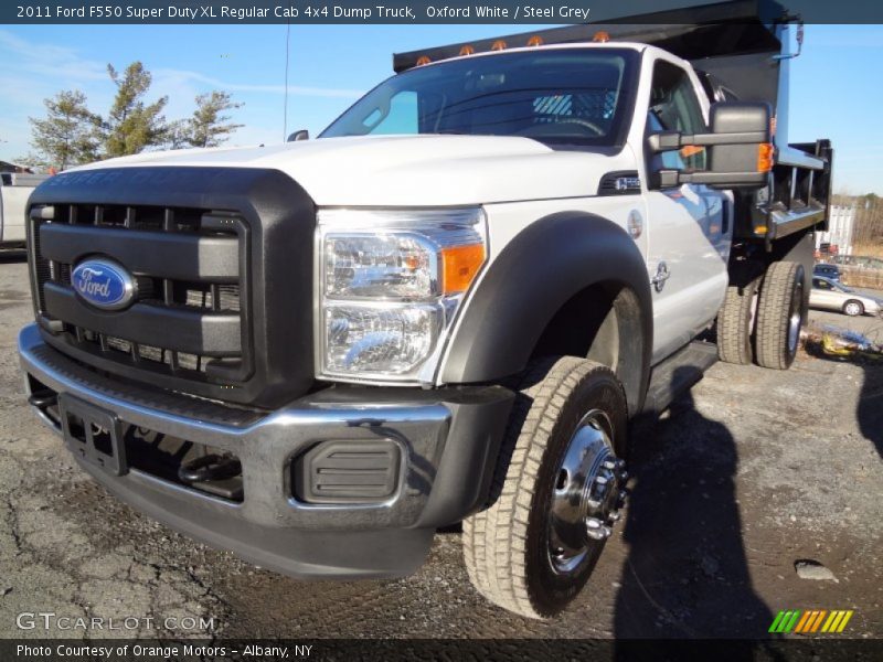 Oxford White / Steel Grey 2011 Ford F550 Super Duty XL Regular Cab 4x4 Dump Truck