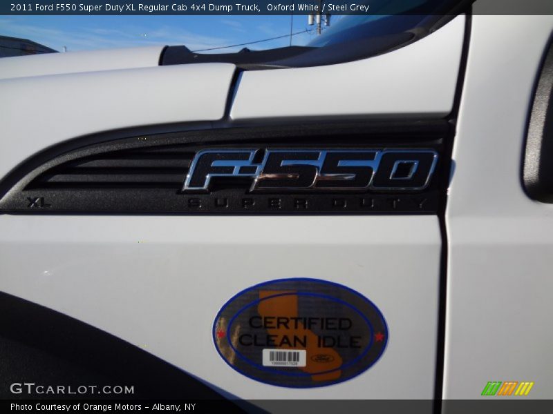 Oxford White / Steel Grey 2011 Ford F550 Super Duty XL Regular Cab 4x4 Dump Truck