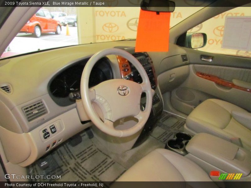 Blue Mirage Metallic / Taupe 2009 Toyota Sienna XLE