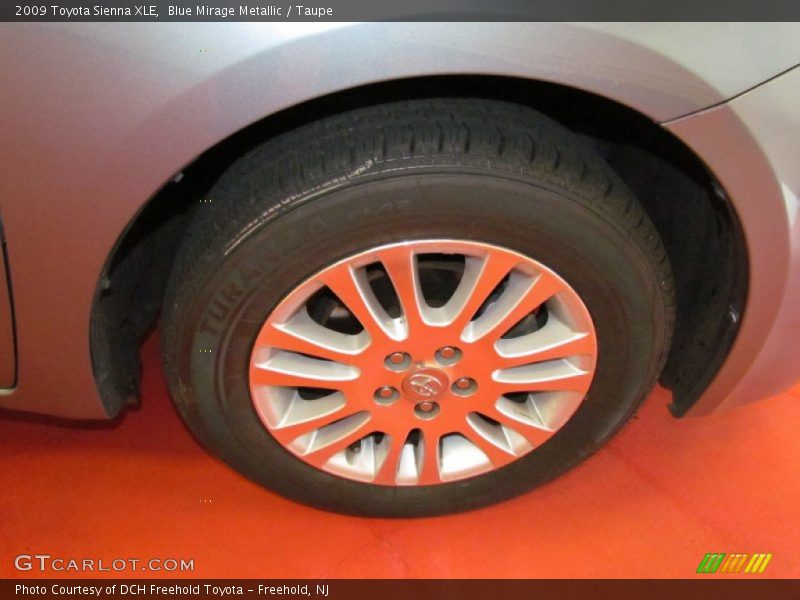 Blue Mirage Metallic / Taupe 2009 Toyota Sienna XLE