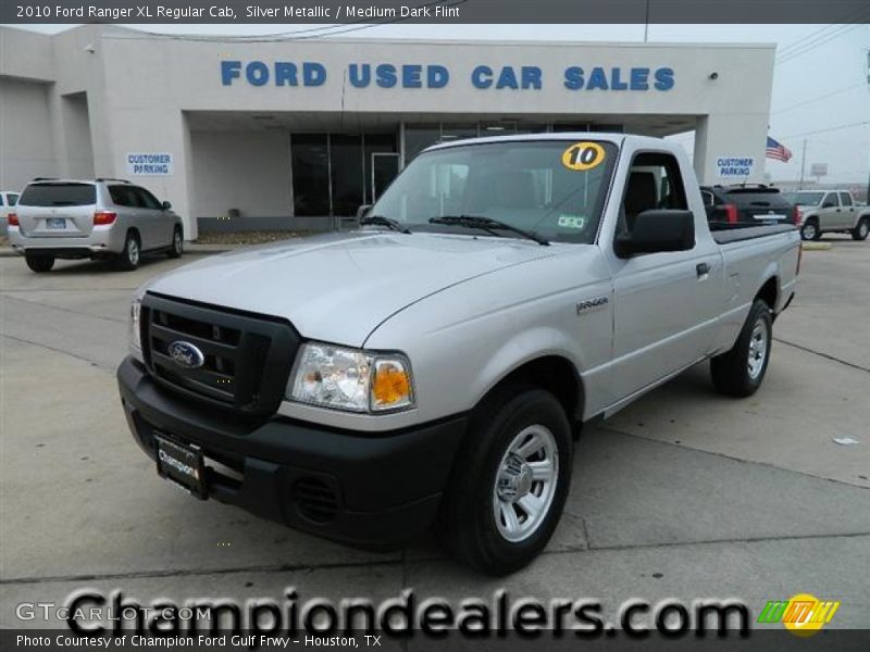 Silver Metallic / Medium Dark Flint 2010 Ford Ranger XL Regular Cab