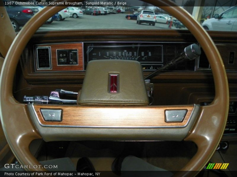 Sungold Metallic / Beige 1987 Oldsmobile Cutlass Supreme Brougham