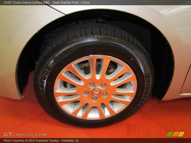 Silver Shadow Pearl / Stone 2008 Toyota Sienna Limited AWD