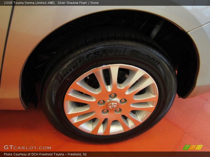 Silver Shadow Pearl / Stone 2008 Toyota Sienna Limited AWD