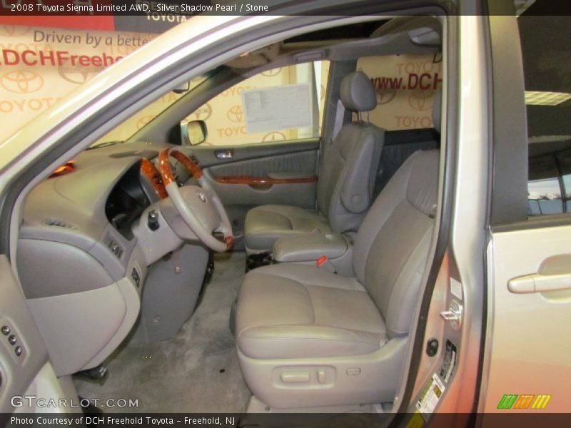 Silver Shadow Pearl / Stone 2008 Toyota Sienna Limited AWD