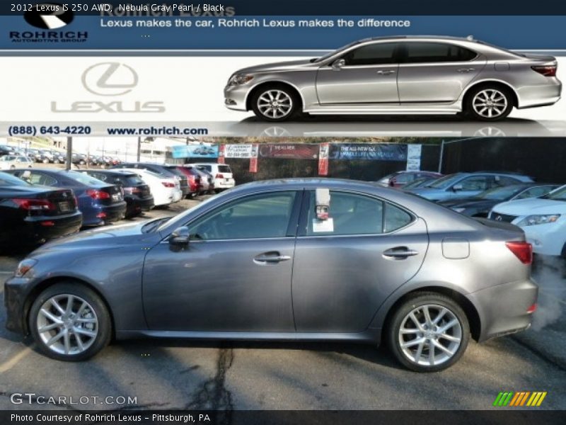 Nebula Gray Pearl / Black 2012 Lexus IS 250 AWD