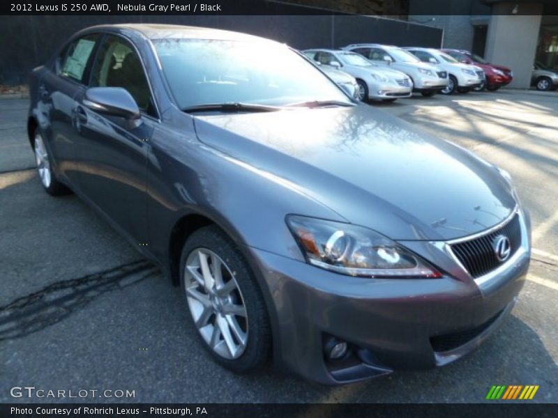 Nebula Gray Pearl / Black 2012 Lexus IS 250 AWD