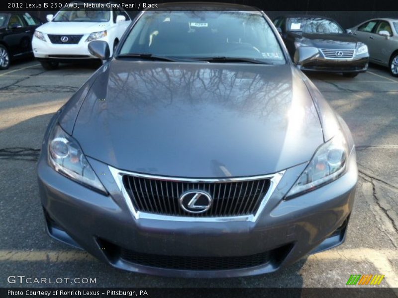 Nebula Gray Pearl / Black 2012 Lexus IS 250 AWD