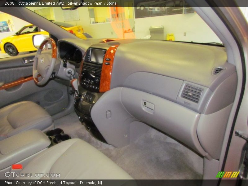 Silver Shadow Pearl / Stone 2008 Toyota Sienna Limited AWD