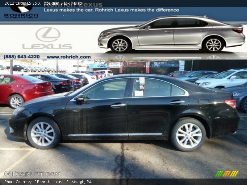 Obsidian Black / Black 2012 Lexus ES 350
