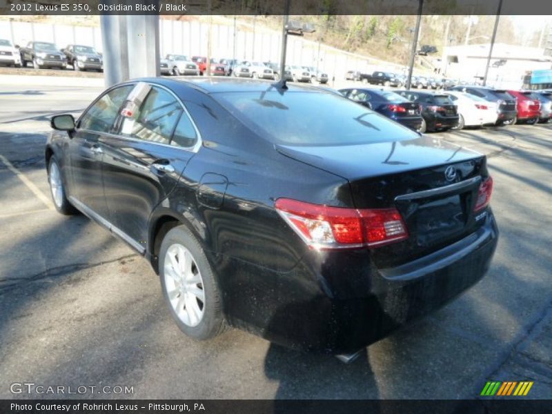 Obsidian Black / Black 2012 Lexus ES 350