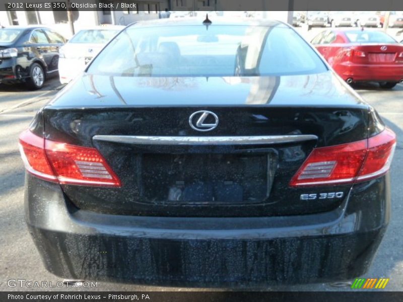 Obsidian Black / Black 2012 Lexus ES 350