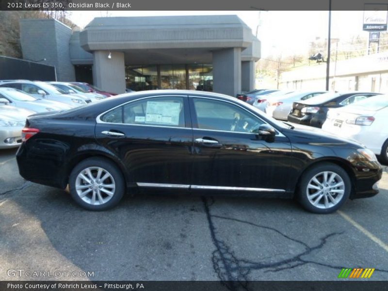 Obsidian Black / Black 2012 Lexus ES 350