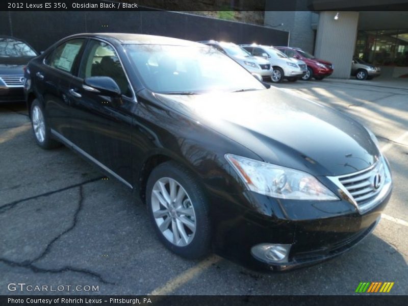 Obsidian Black / Black 2012 Lexus ES 350