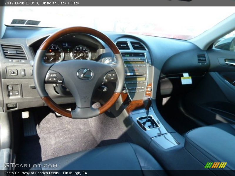Obsidian Black / Black 2012 Lexus ES 350