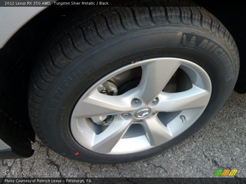 Tungsten Silver Metallic / Black 2012 Lexus RX 350 AWD