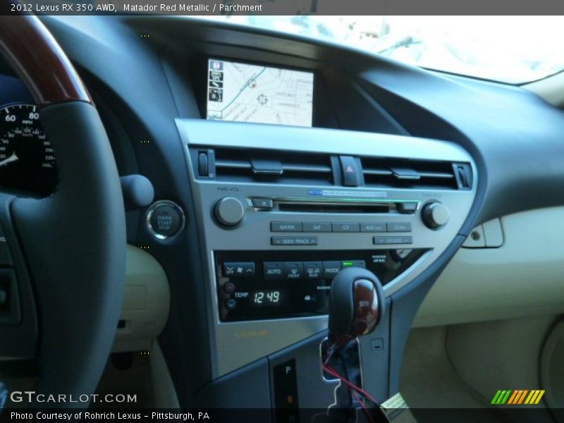 Controls of 2012 RX 350 AWD
