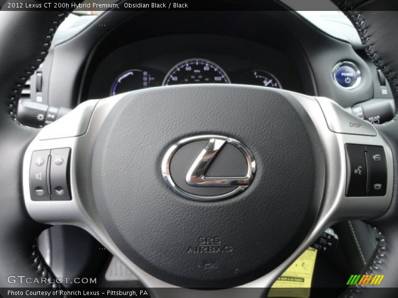 Obsidian Black / Black 2012 Lexus CT 200h Hybrid Premium