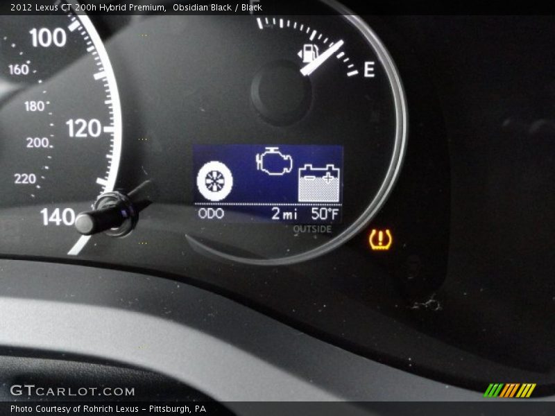 Obsidian Black / Black 2012 Lexus CT 200h Hybrid Premium