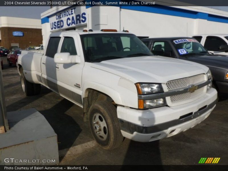 Summit White / Dark Charcoal 2004 Chevrolet Silverado 3500HD LT Crew Cab 4x4 Dually