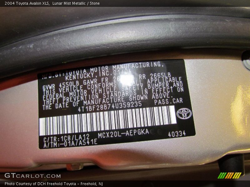 Lunar Mist Metallic / Stone 2004 Toyota Avalon XLS