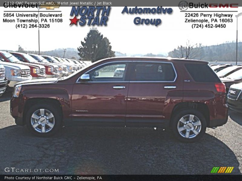 Merlot Jewel Metallic / Jet Black 2012 GMC Terrain SLE AWD