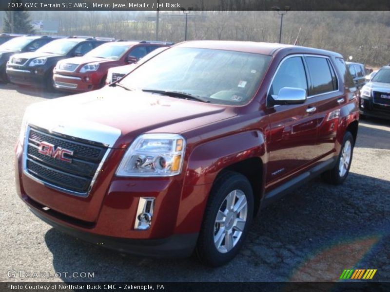 Merlot Jewel Metallic / Jet Black 2012 GMC Terrain SLE AWD