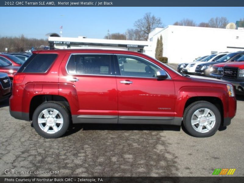 Merlot Jewel Metallic / Jet Black 2012 GMC Terrain SLE AWD