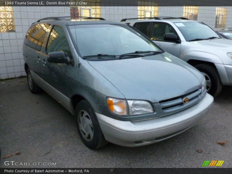 Denim Blue Pearl / Gray 1999 Toyota Sienna LE
