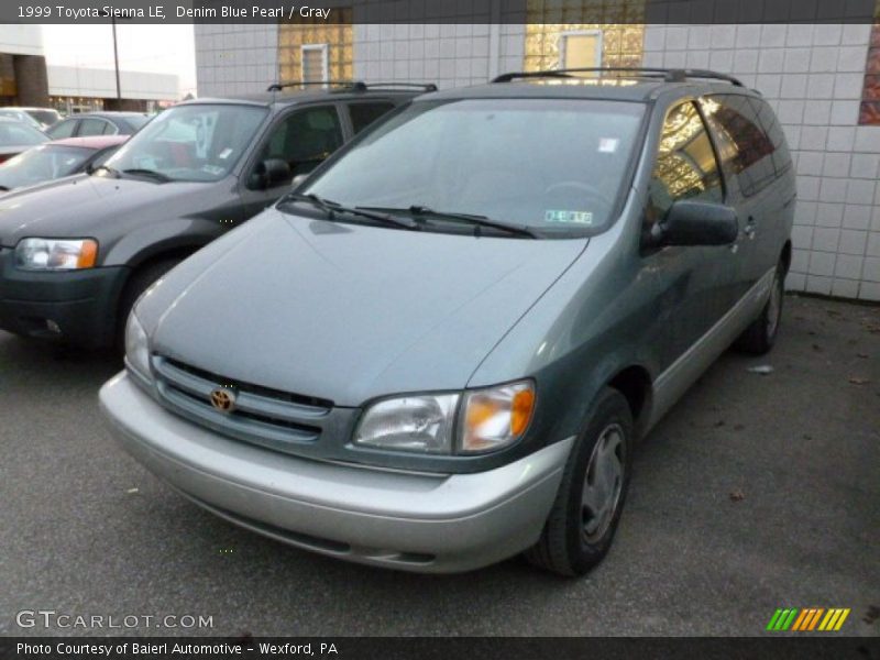 Denim Blue Pearl / Gray 1999 Toyota Sienna LE