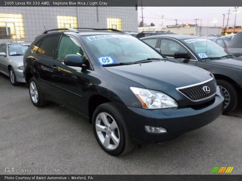 Neptune Blue Mica / Light Gray 2005 Lexus RX 330 AWD