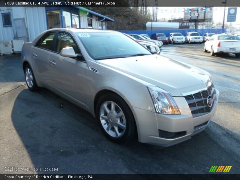 Gold Mist / Cashmere/Cocoa 2009 Cadillac CTS 4 AWD Sedan