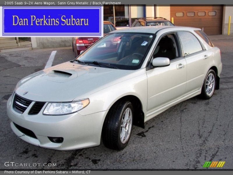 Satin Grey Metallic / Black/Parchment 2005 Saab 9-2X Aero Wagon