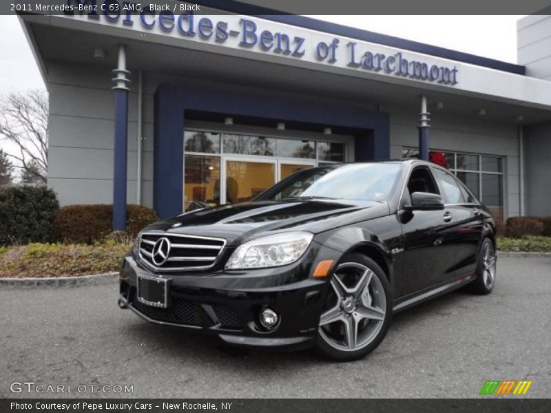 Black / Black 2011 Mercedes-Benz C 63 AMG