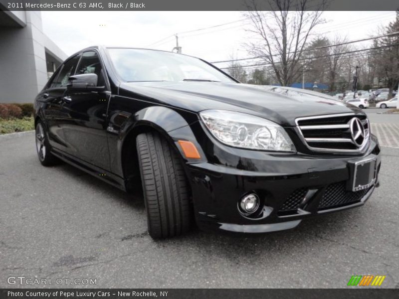 Black / Black 2011 Mercedes-Benz C 63 AMG