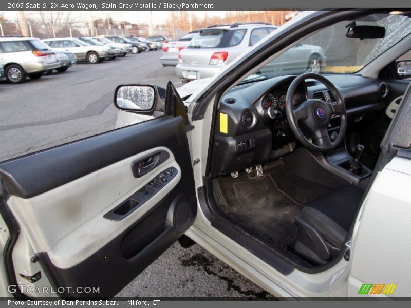 Satin Grey Metallic / Black/Parchment 2005 Saab 9-2X Aero Wagon