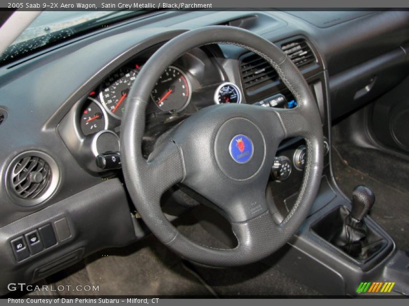 Satin Grey Metallic / Black/Parchment 2005 Saab 9-2X Aero Wagon